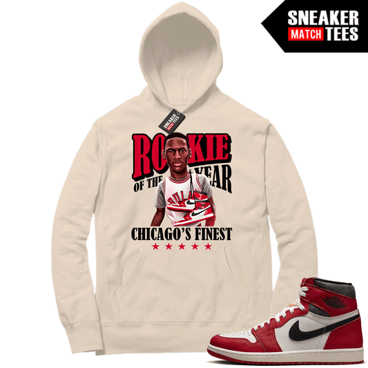 Chicago 1s Lost and Found Sneaker Match Hoodie Sail MJ Rookie of the Year