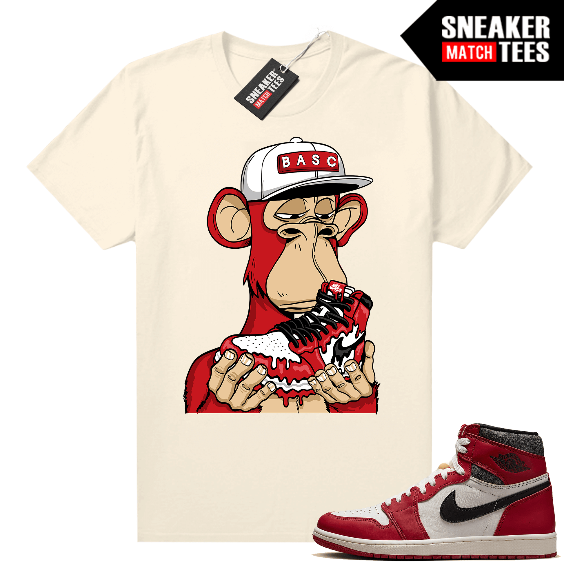 Chicago 1s Lost and Found Sneaker Match Shirt Bored Ape Drippy 1s