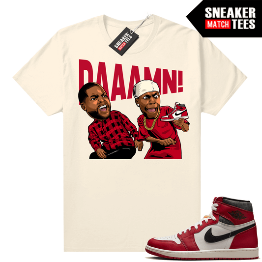 Chicago 1s Lost and Found Sneaker Match Shirt DAAAMN