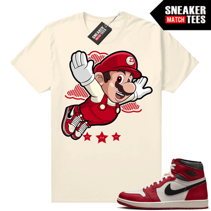 Chicago 1s Lost and Found Sneaker Match Shirt Fly Mario