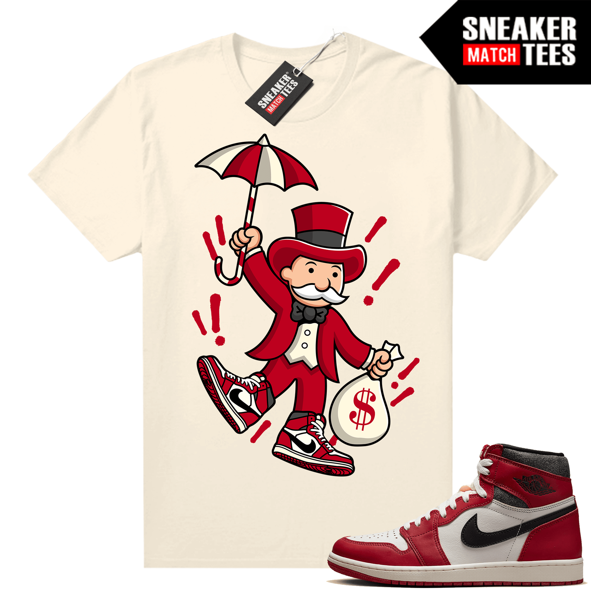 Chicago 1s Lost and Found Sneaker Match Shirt Fresh Monopoly