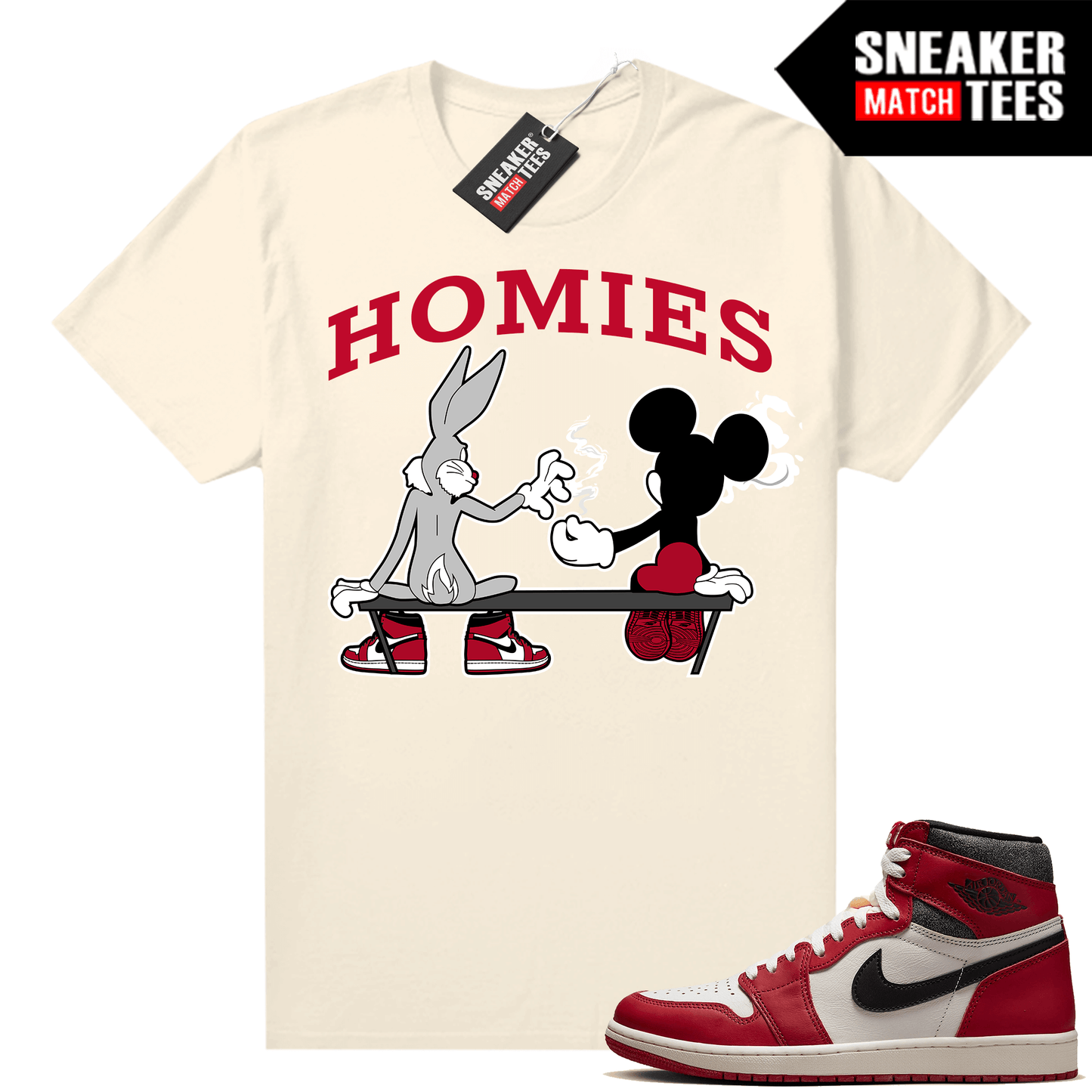 Chicago 1s Lost and Found Sneaker Match Shirt Homies