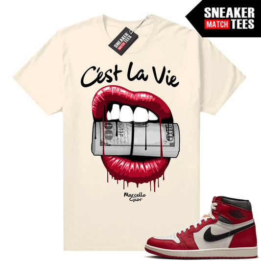 Chicago 1s Lost and Found Sneaker Match Shirt Marcello Gior C&#8217;est La Vie