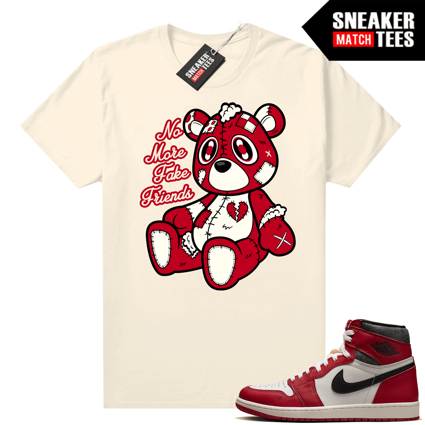 Chicago 1s Lost and Found Sneaker Match Shirt No More Fake Friends