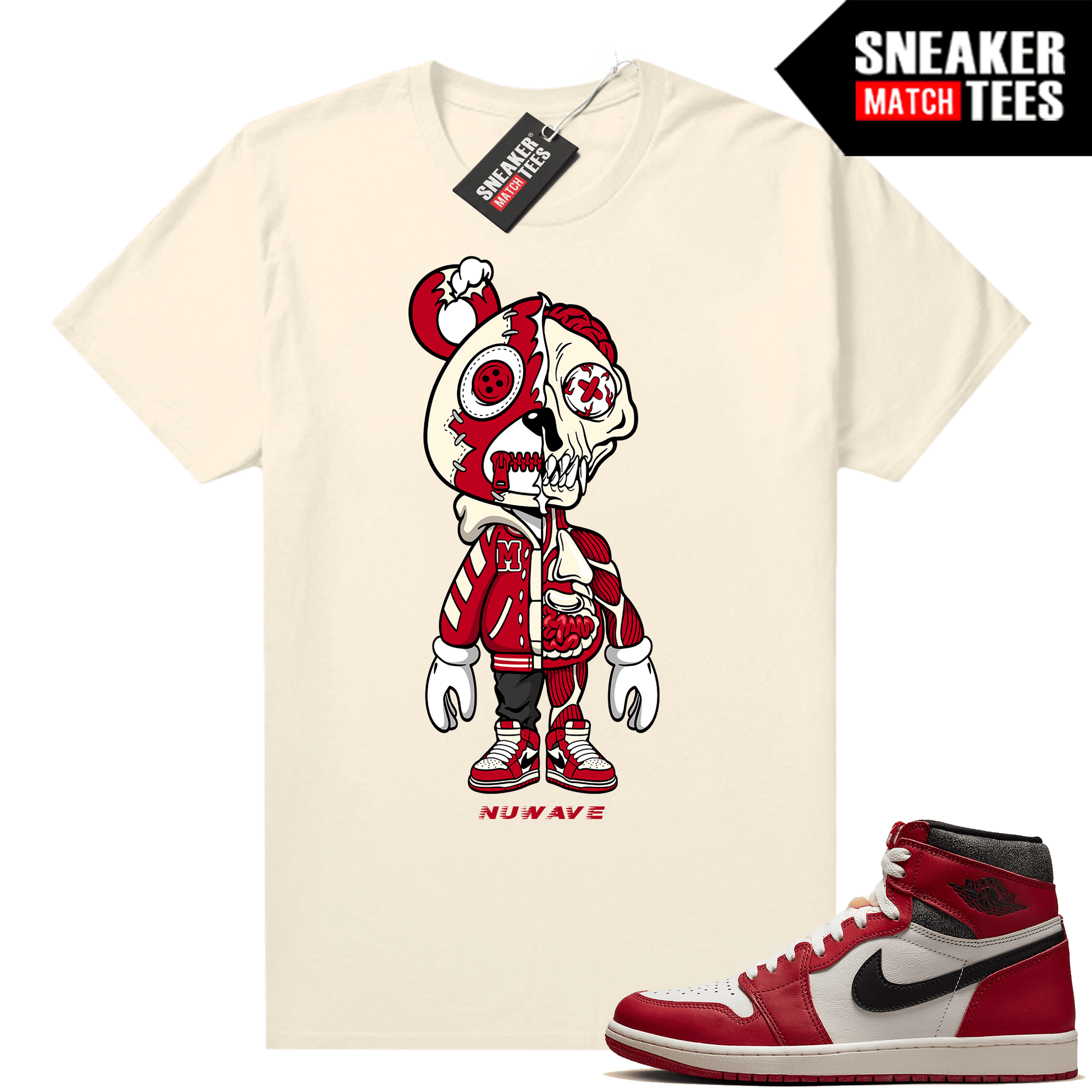 Chicago 1s Lost and Found Sneaker Match Shirt Nuwave Anatomy Bear