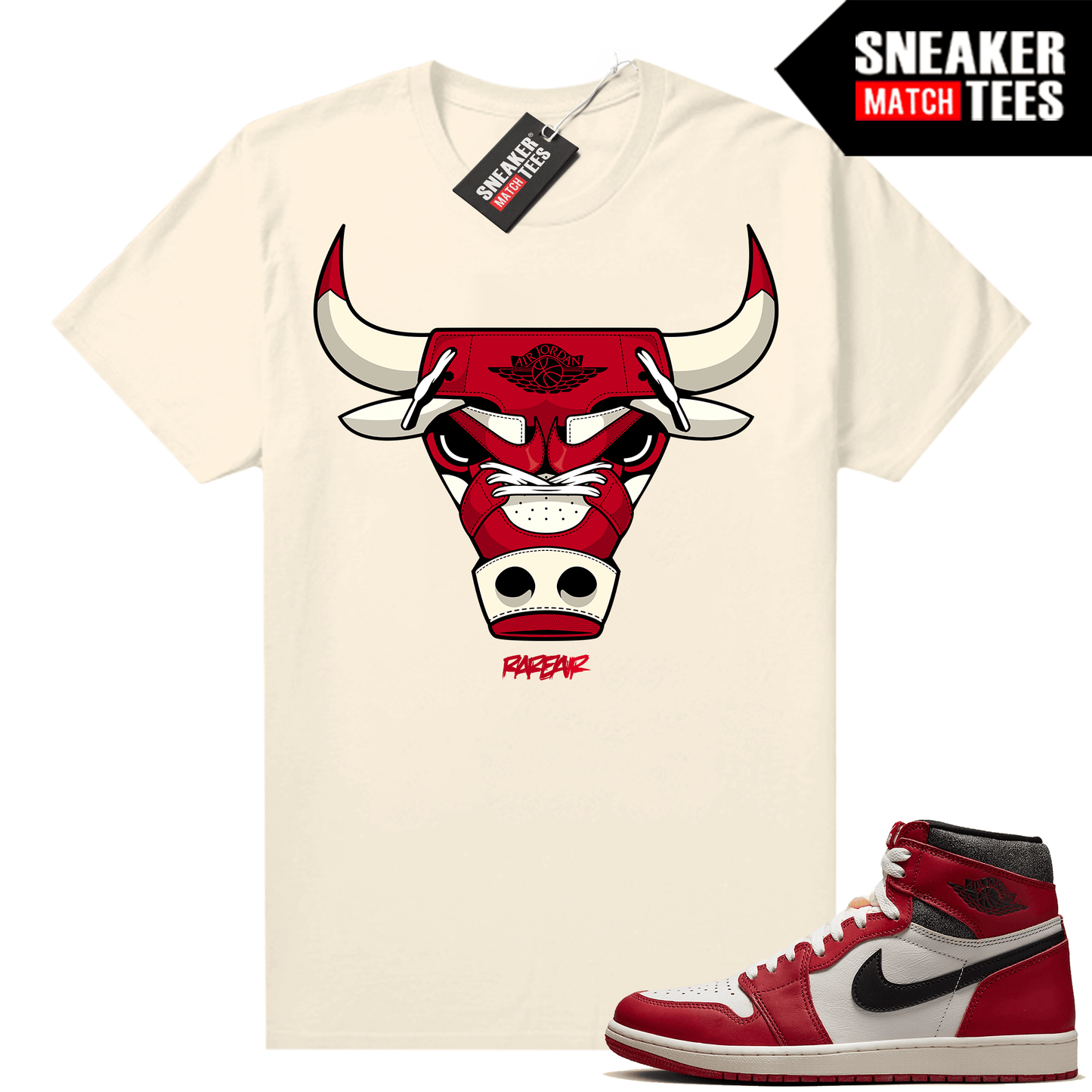 Chicago 1s Lost and Found Sneaker Match Shirt Rare Air Bull