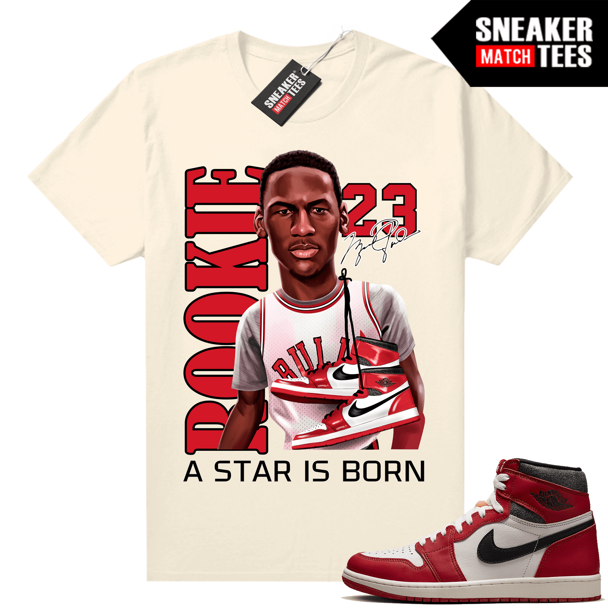 Chicago 1s Lost and Found Sneaker Match Shirt Sail A Star is Born