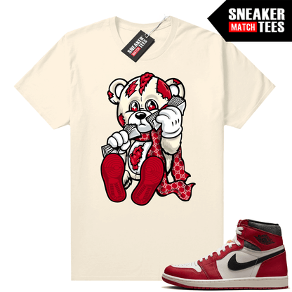 Chicago 1s Lost and Found Sneaker Match Shirt Sail Designer Bear