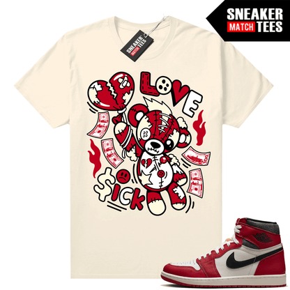 Chicago 1s Lost and Found Sneaker Match Shirt Sail Love Sick Bear