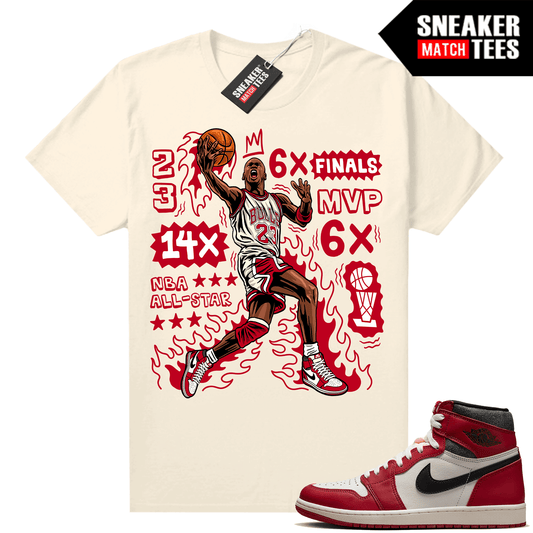 Chicago 1s Lost and Found Sneaker Match Shirt Sail MJ Flair