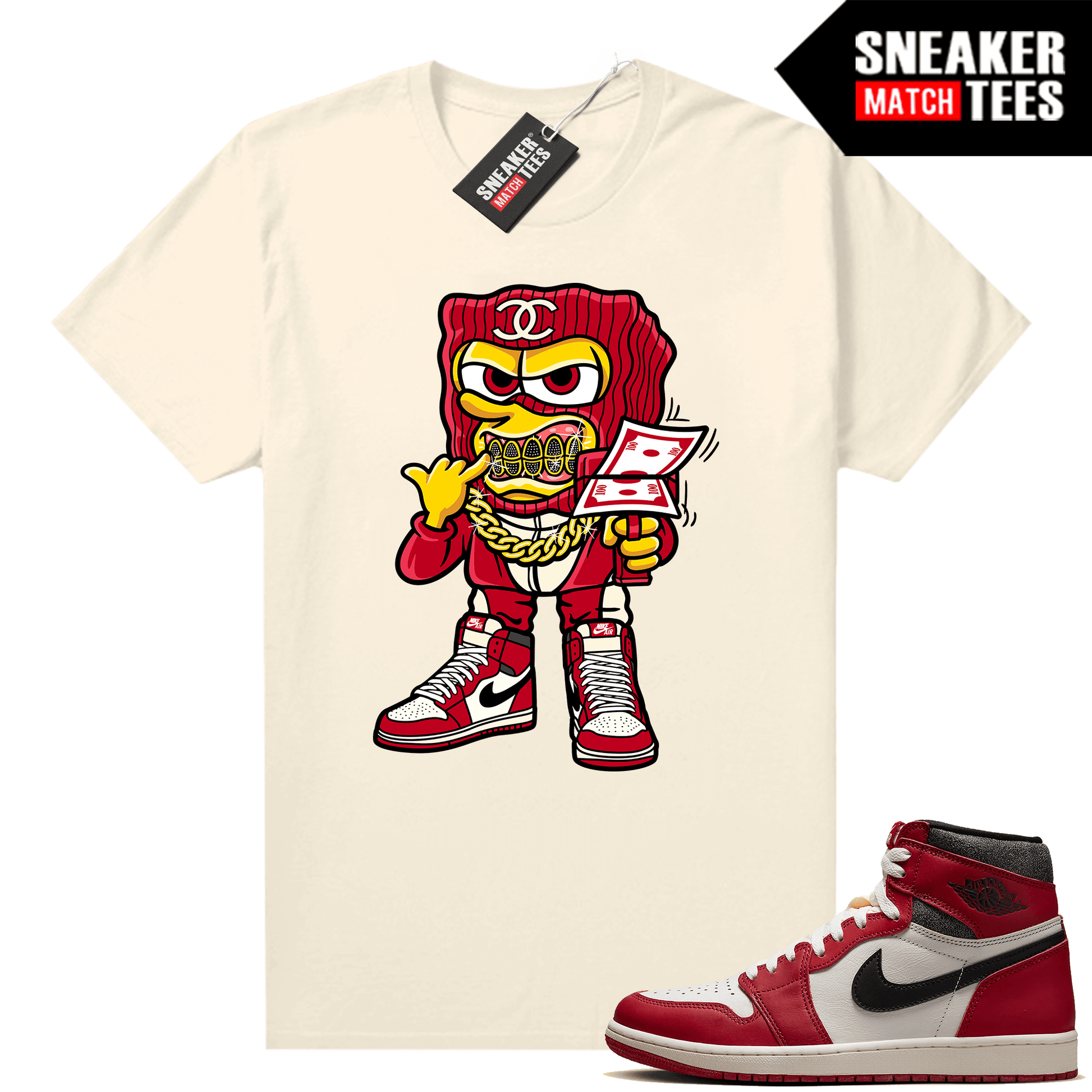 Chicago 1s Lost and Found Sneaker Match Shirt Savage Bob