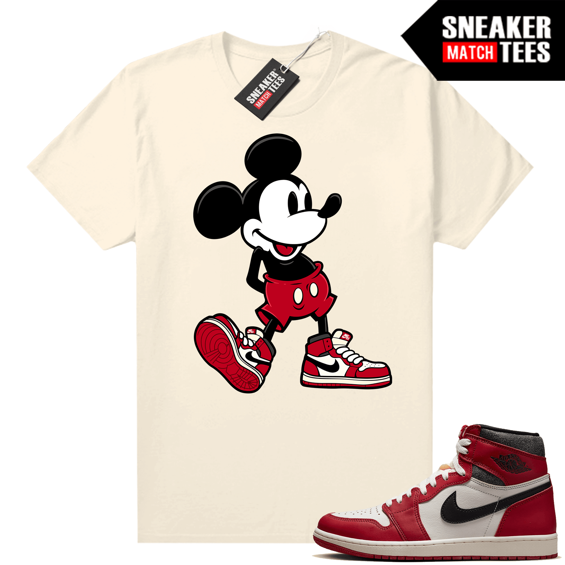 Chicago 1s Lost and Found Sneaker Match Shirt Sneakerhead Mickey