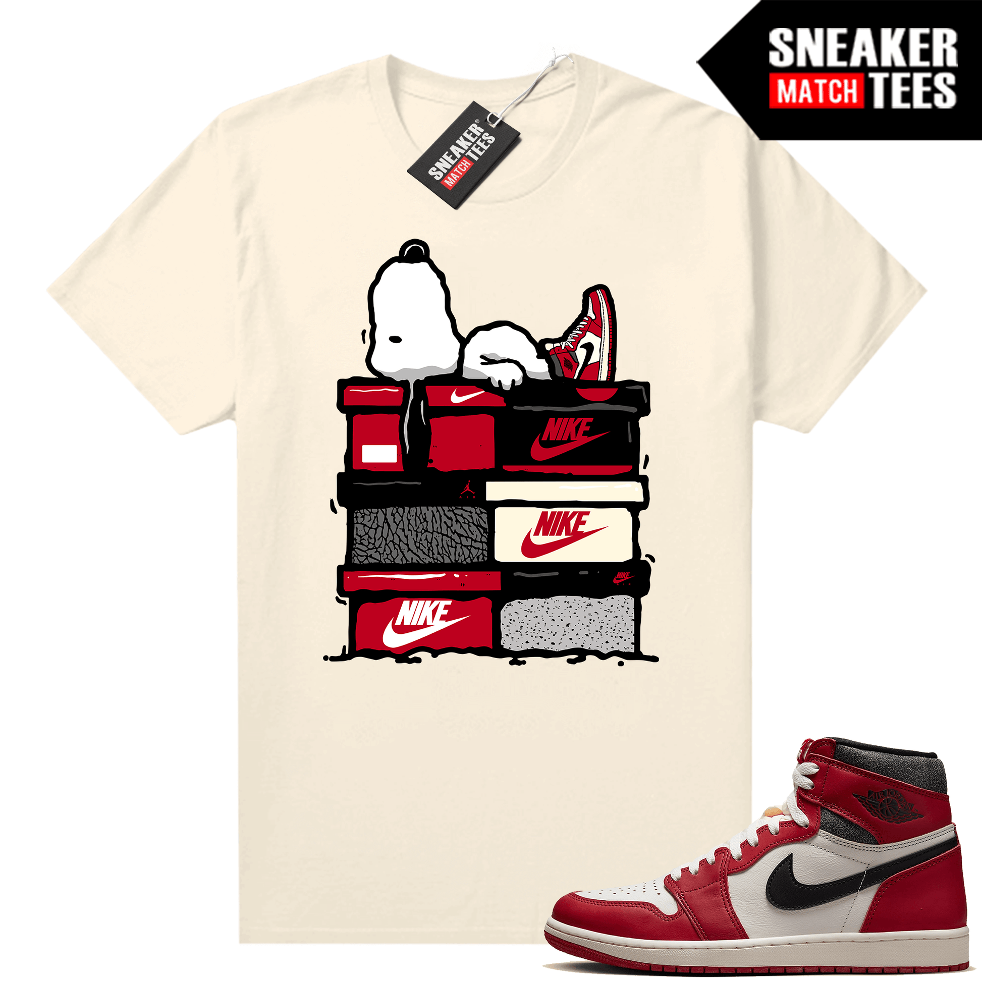 Chicago 1s Lost and Found Sneaker Match Shirt Sneakerhead Snoopy