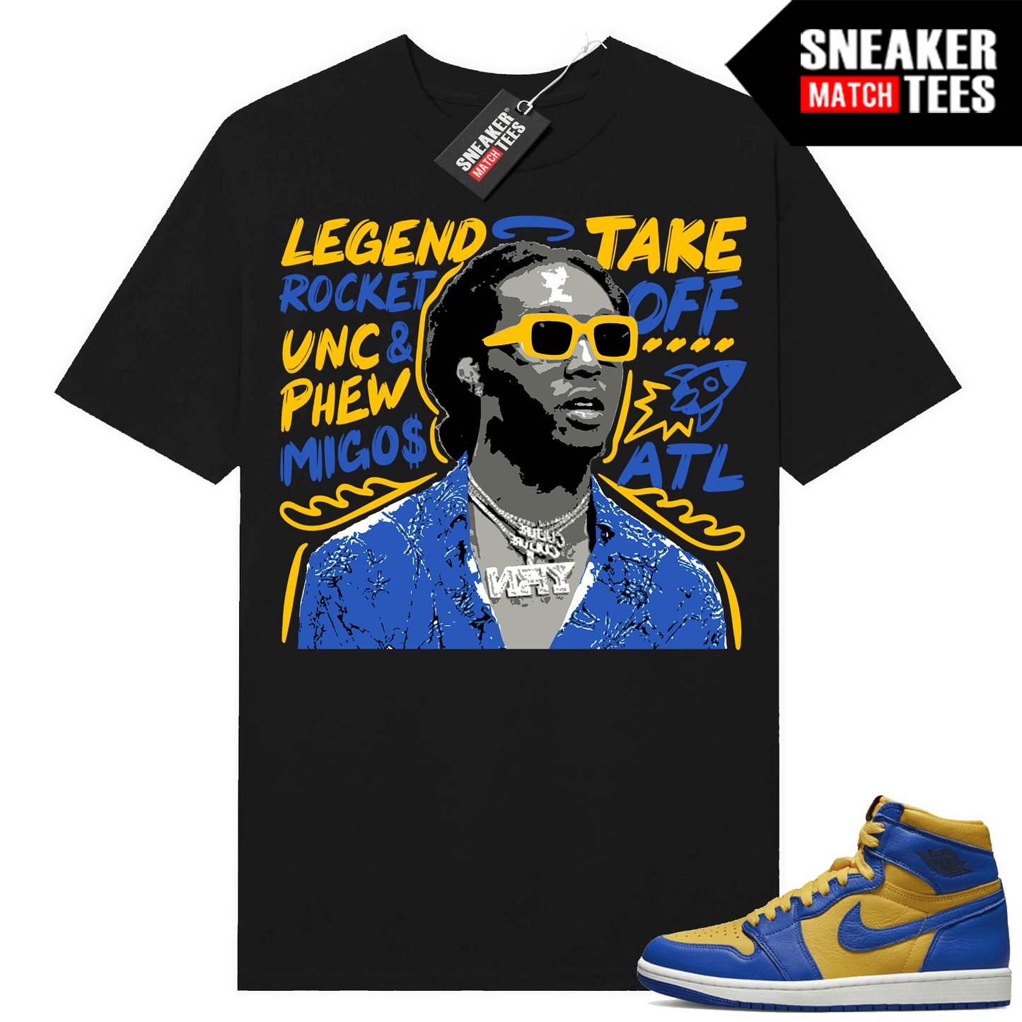 Jordan 1 Laney shirts Sneaker Match Black Takeoff Tribute