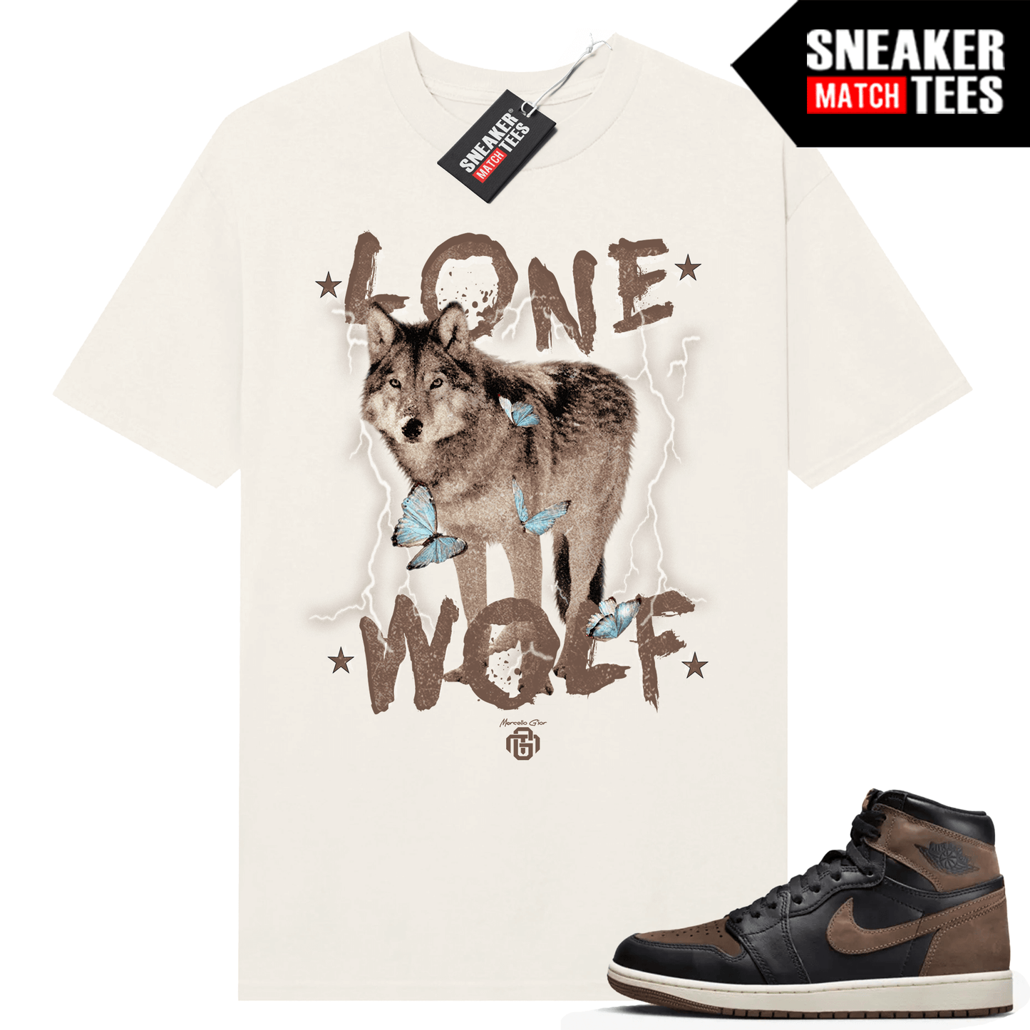 Jordan 1 Palomino T-shirt Sneaker Match Sail Gior Lone Wolf