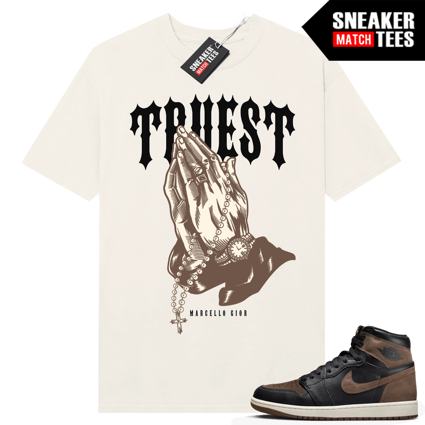 Jordan 1 Palomino T-shirt Sneaker Match Sail Gior Truest