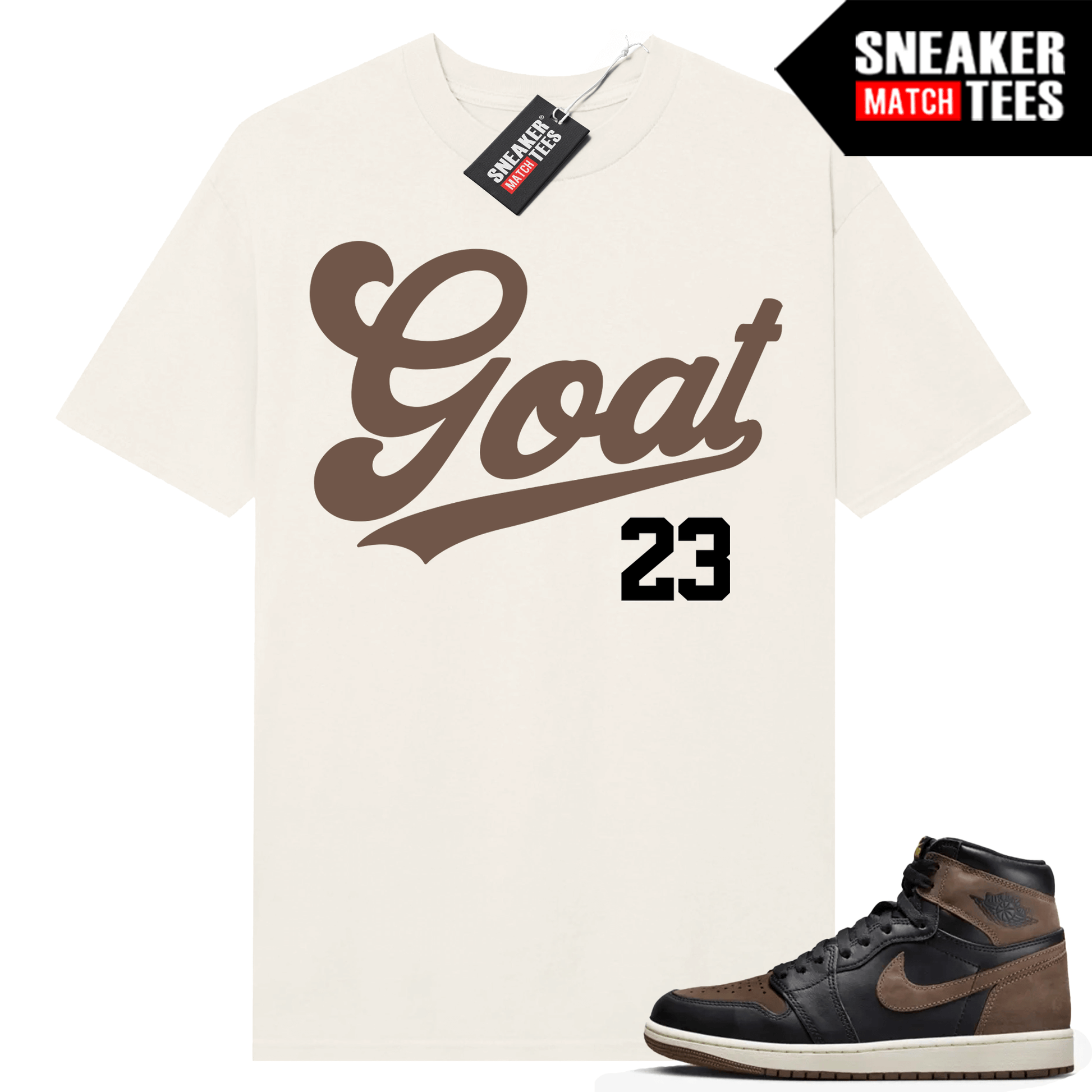 Jordan 1 Palomino T-shirt Sneaker Match Sail Goat Script