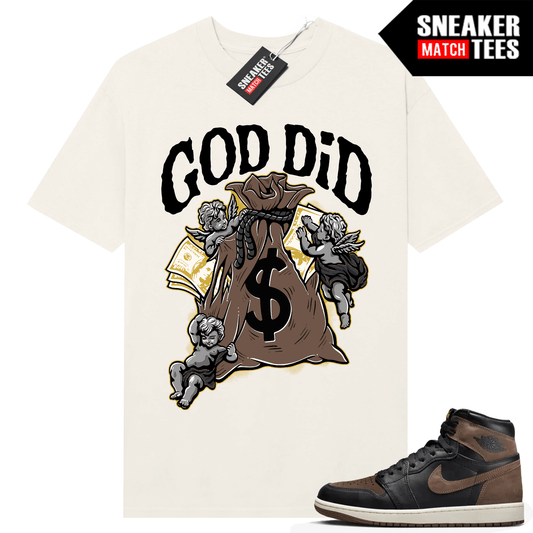 Jordan 1 Palomino T-shirt Sneaker Match Sail God Did Money Bag