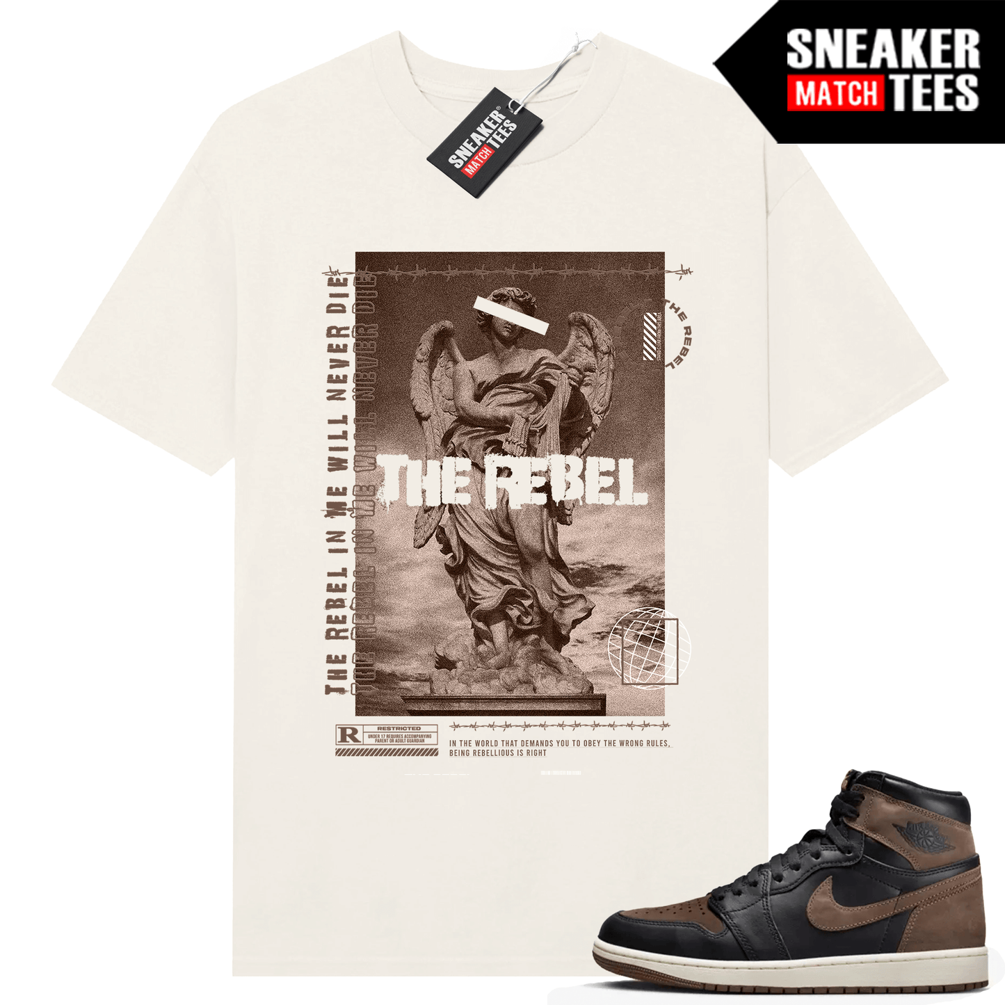 Jordan 1 Palomino T-shirt Sneaker Match Sail Rebel