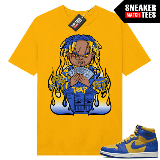 Jordan 1 Reverse Laney shirts Sneaker Match Yellow Gold Trap Chucky