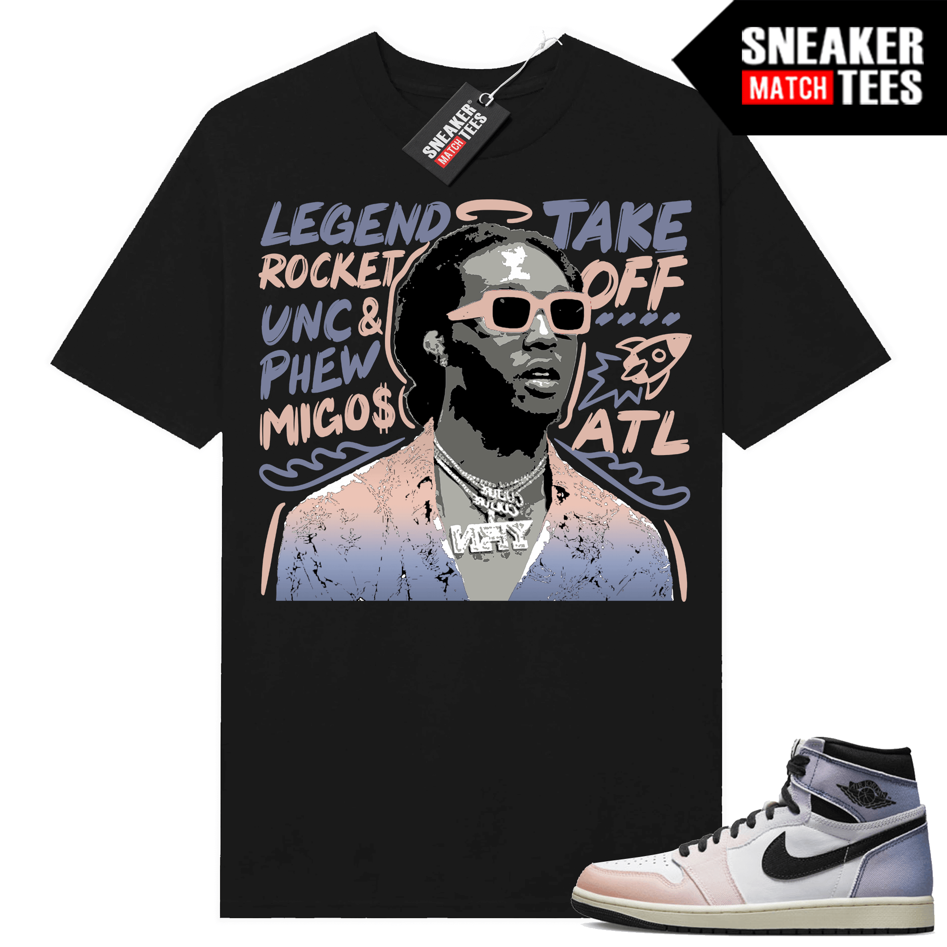 Jordan 1 Skyline shirts Sneaker Match Black Takeoff Tribute