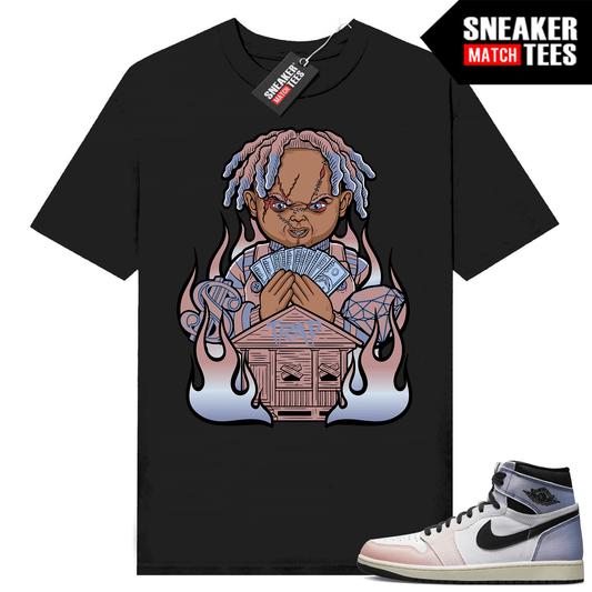 Jordan 1 Skyline shirts Sneaker Match Black Trap Chucky