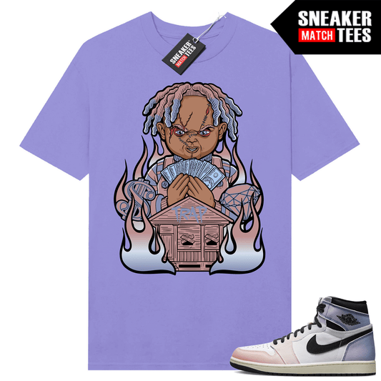 Jordan 1 Skyline shirts Sneaker Match Lavender Trap Chucky