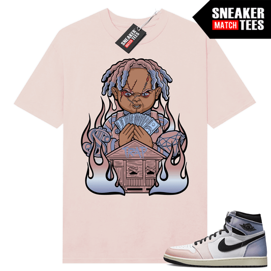 Jordan 1 Skyline shirts Sneaker Match Light Pink Trap Chucky