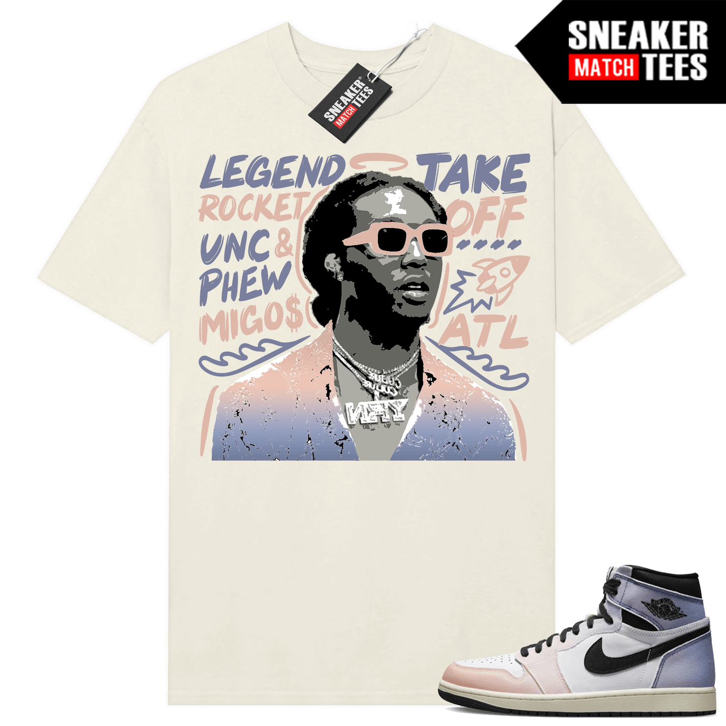 Jordan 1 Skyline shirts Sneaker Match Sail Takeoff Tribute