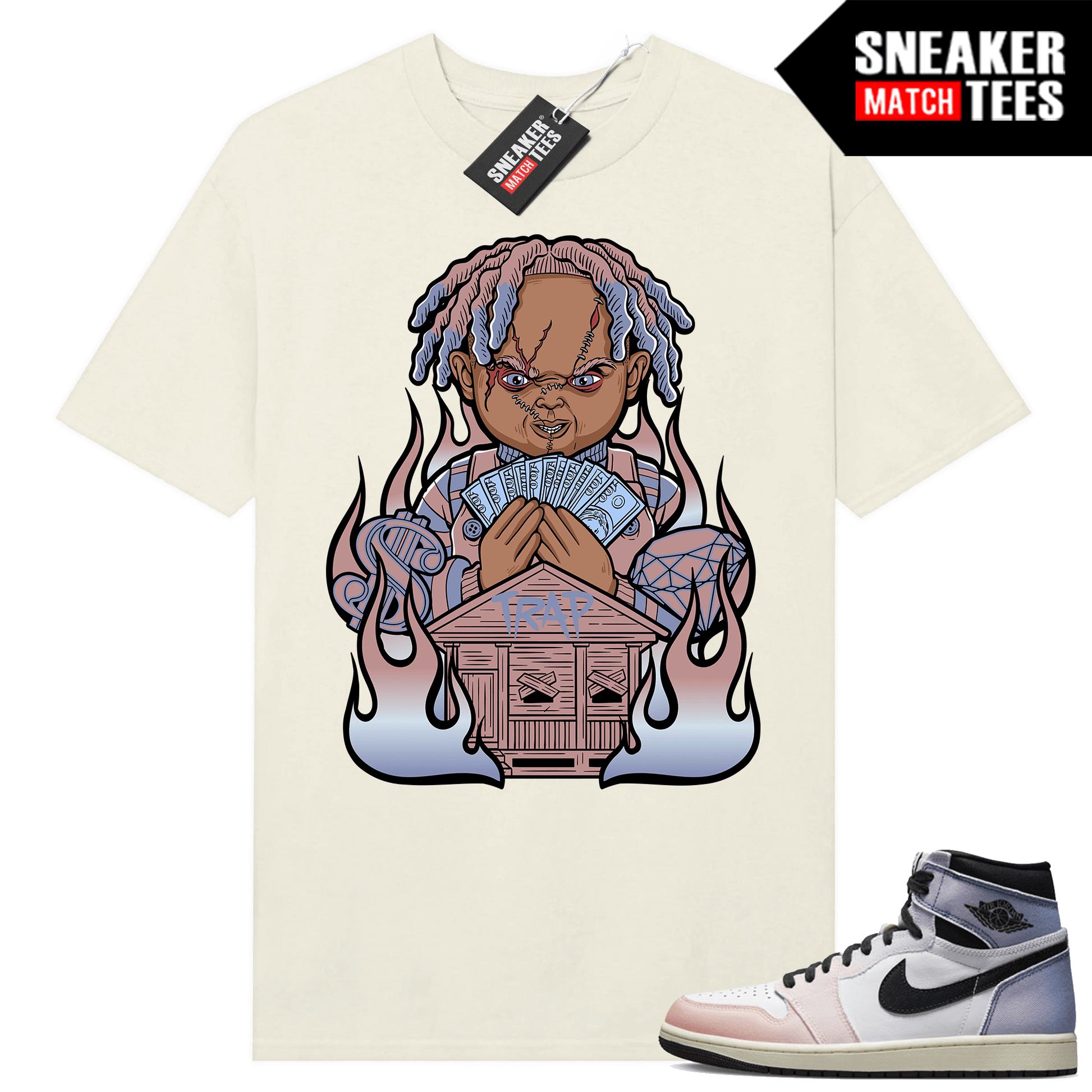 Jordan 1 Skyline shirts Sneaker Match Sail Trap Chucky