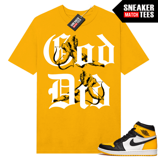 Jordan 1 Taxi shirts Sneaker Match Gold God Did