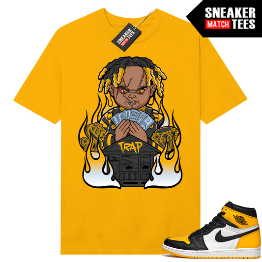 Jordan 1 Taxi shirts Sneaker Match Yellow Gold Trap Chucky