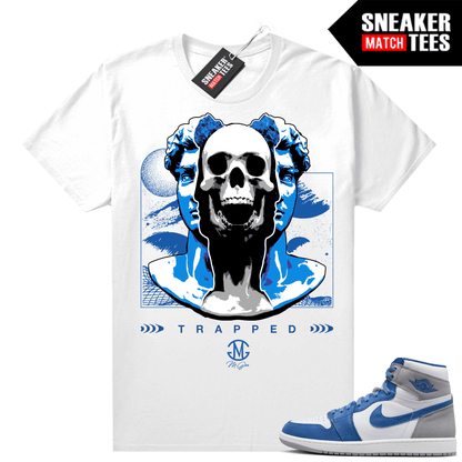 Jordan 1 True Blue shirts Sneaker Match White Gior Trapped