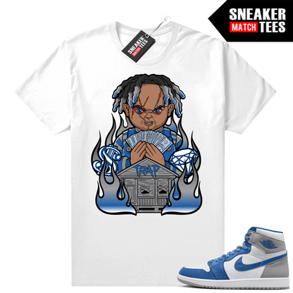 Jordan 1 True blue shirts Sneaker Match White Trap Chucky