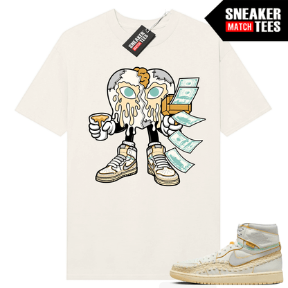 Jordan 1 UNION LA BBS T-shirt Sneaker Match Sail Crying Heart Toon