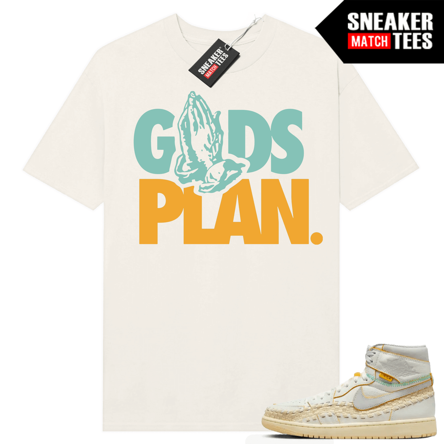 Jordan 1 UNION LA BBS T-shirt Sneaker Match Sail Gods Plan