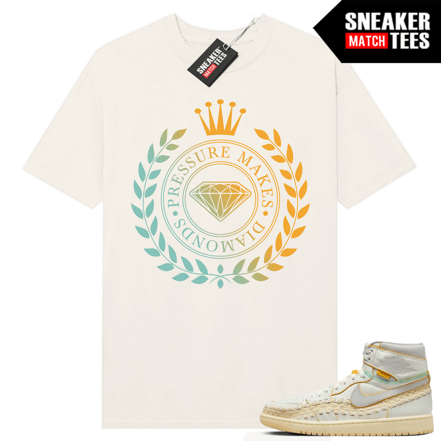 Jordan 1 UNION LA BBS T-shirt Sneaker Match Sail Pressure Makes Diamonds