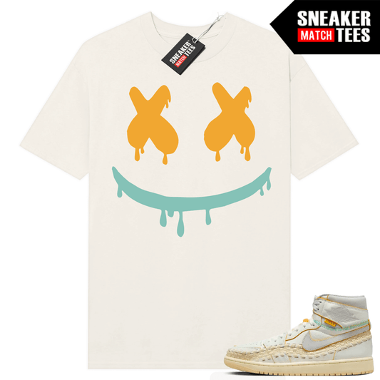 Jordan 1 UNION LA BBS T-shirt Sneaker Match Sail Smiley Drip