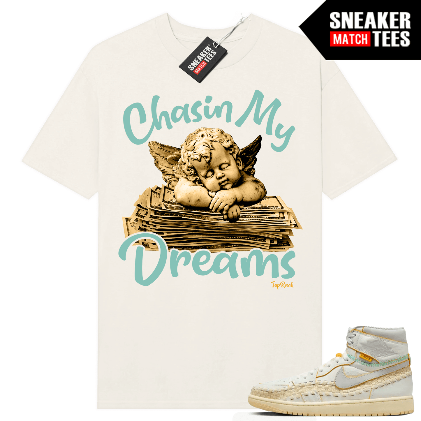 Jordan 1 UNION LA BBS T-shirt Sneaker Match Sail Chasin My Dreams