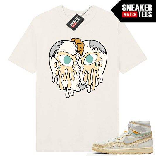 Jordan 1 UNION LA BBS T-shirt Sneaker Match Sail Crying Heart