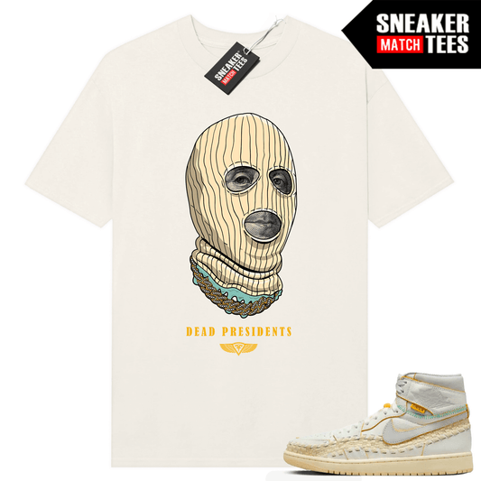 Jordan 1 UNION LA BBS T-shirt Sneaker Match Sail Dead Presidents