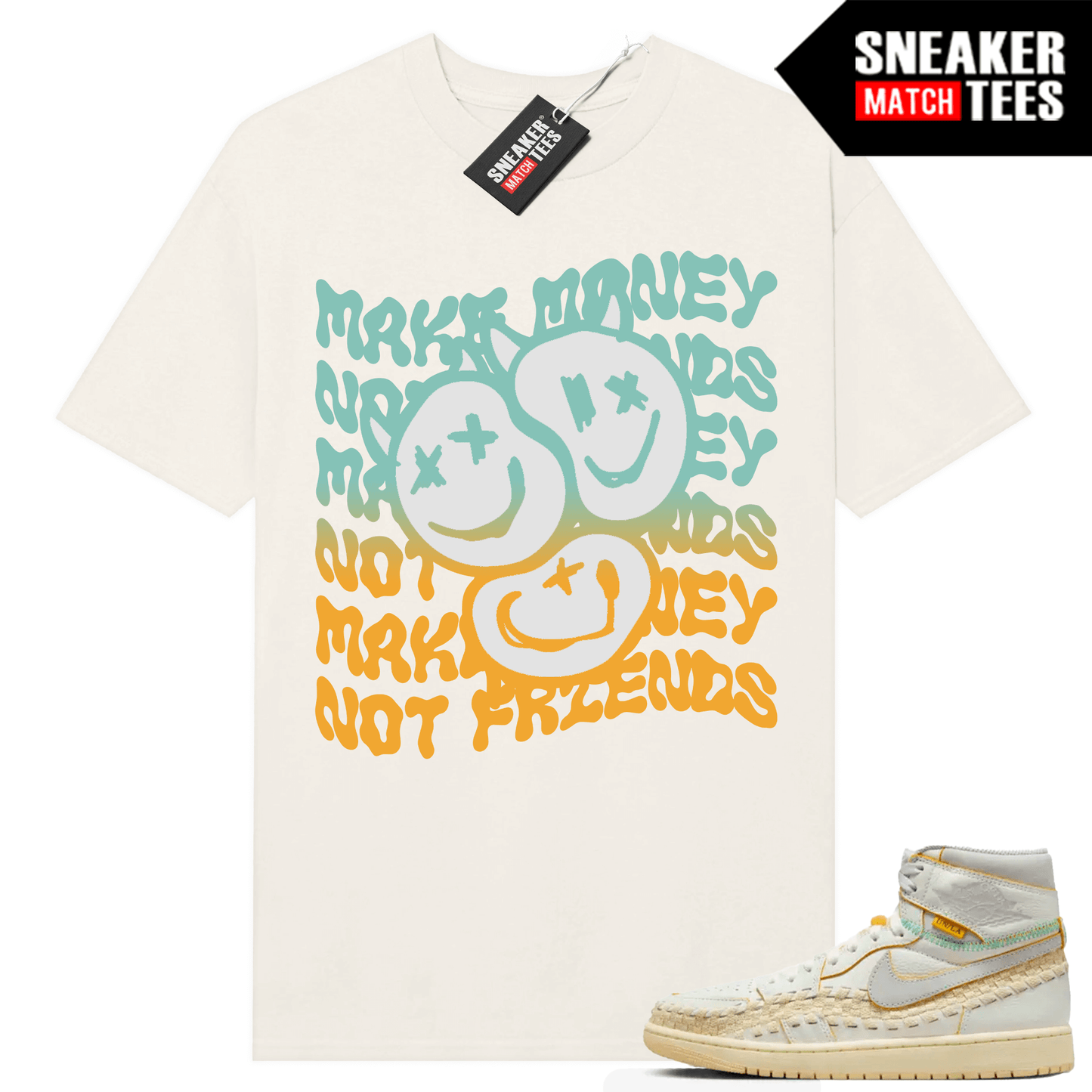 Jordan 1 UNION LA BBS T-shirt Sneaker Match Sail Make Money Not Friends