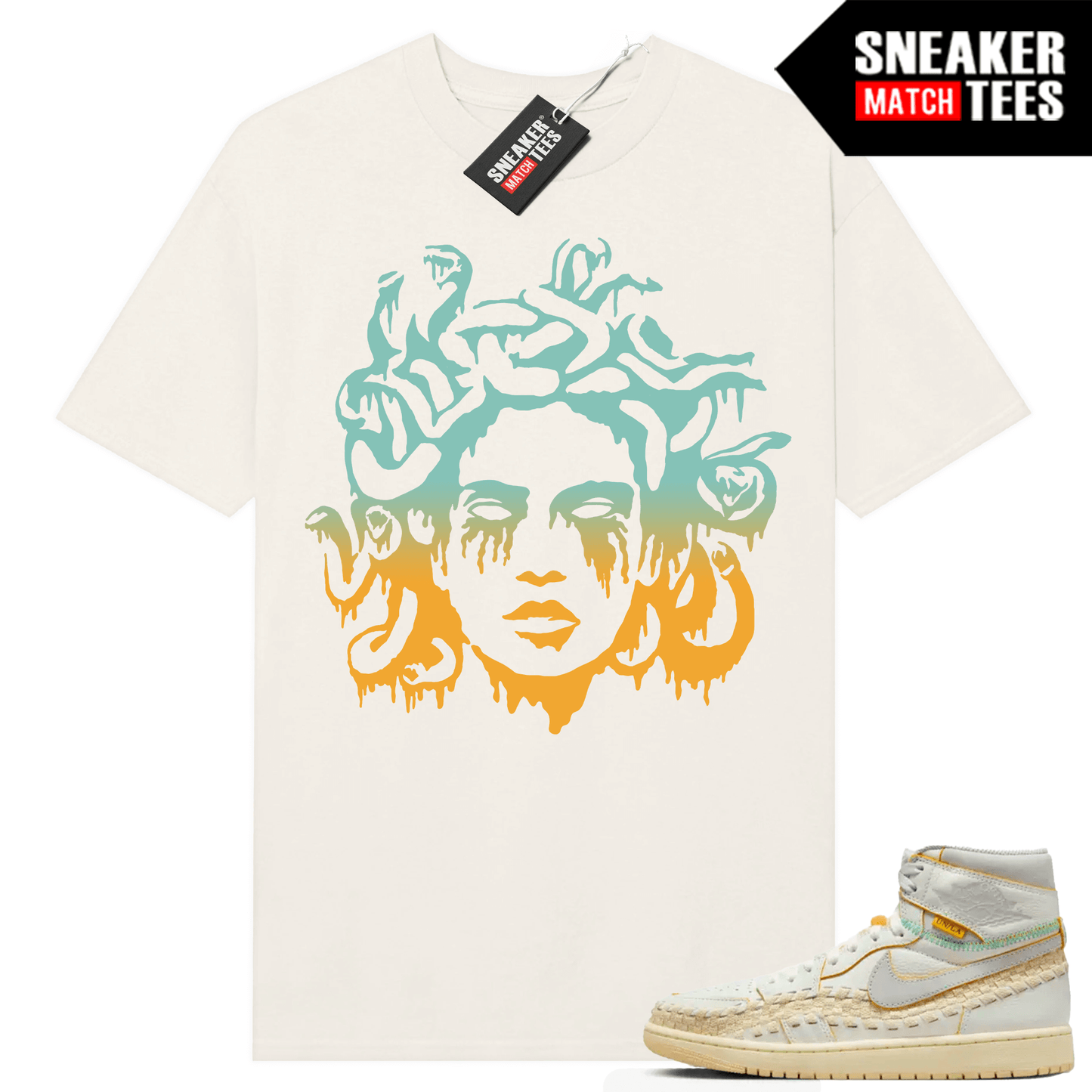 Jordan 1 UNION LA BBS T-shirt Sneaker Match Sail Medusa Drip