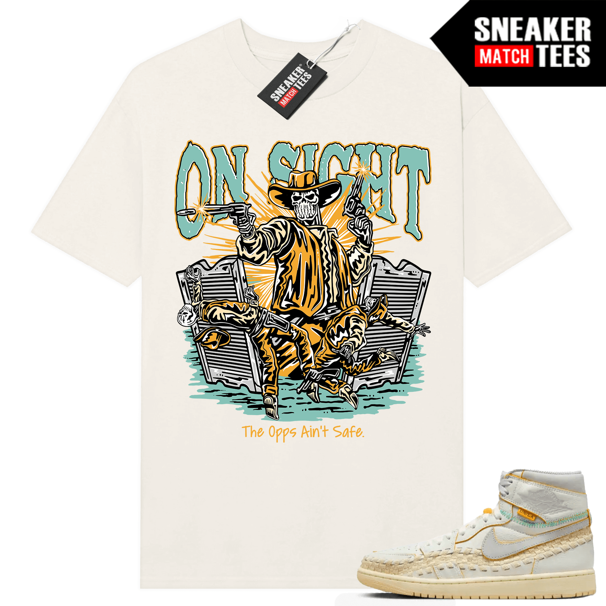 Jordan 1 UNION LA BBS T-shirt Sneaker Match Sail On Sight