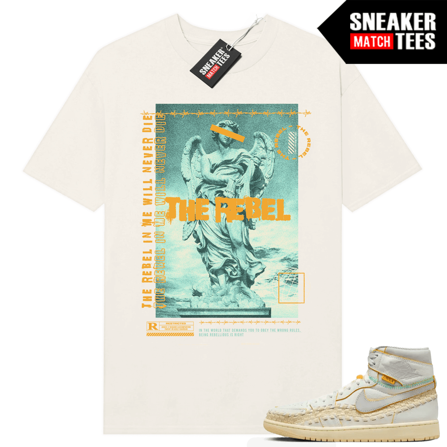 Jordan 1 UNION LA BBS T-shirt Sneaker Match Sail Rebel