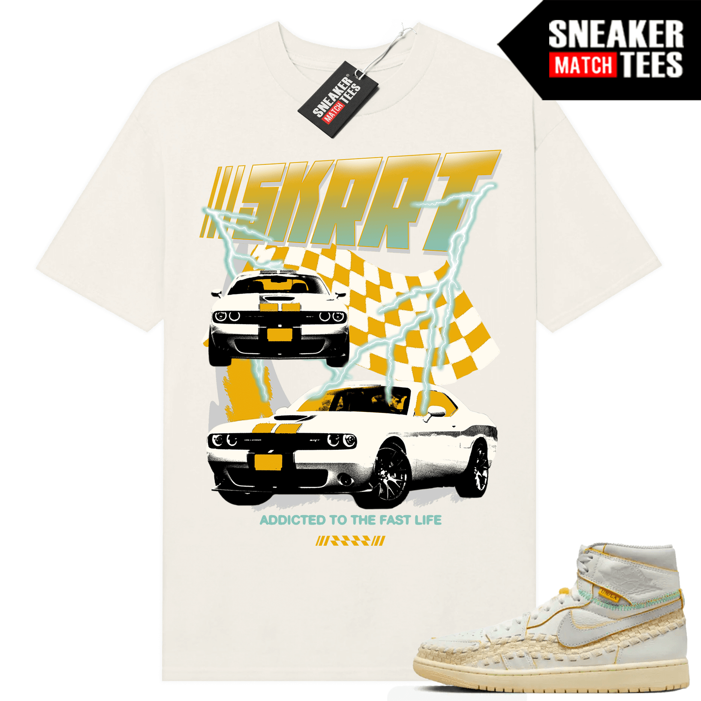 Jordan 1 UNION LA BBS T-shirt Sneaker Match Sail SKRRRT Fast Life