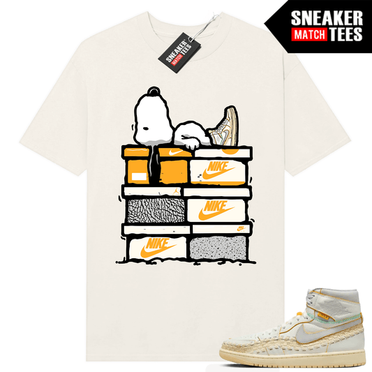 Jordan 1 UNION LA BBS T-shirt Sneaker Match Sail Sneakerhead Snoopy