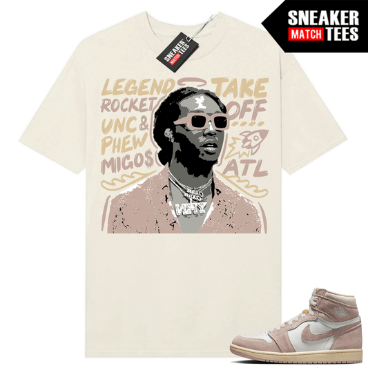 Jordan 1 Washed Pink shirts Sneaker Match Sail Takeoff Tribute