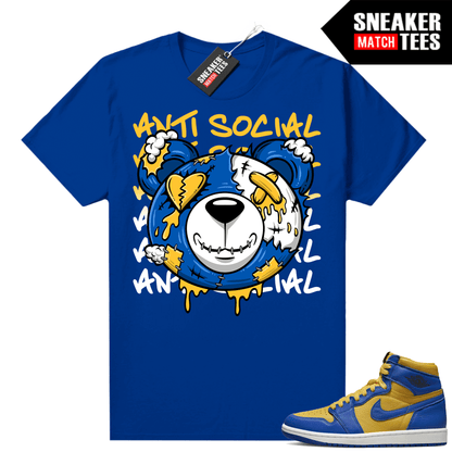 Laney 1s Reverse shirts Sneaker Match Royal Anti Social Bear