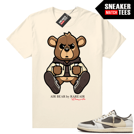 Travis Scott Jordan 1 Low Reverse Mocha Shirts Sneaker Match Sail Air Bear